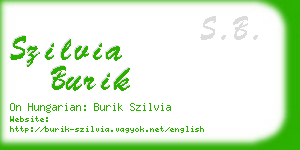 szilvia burik business card